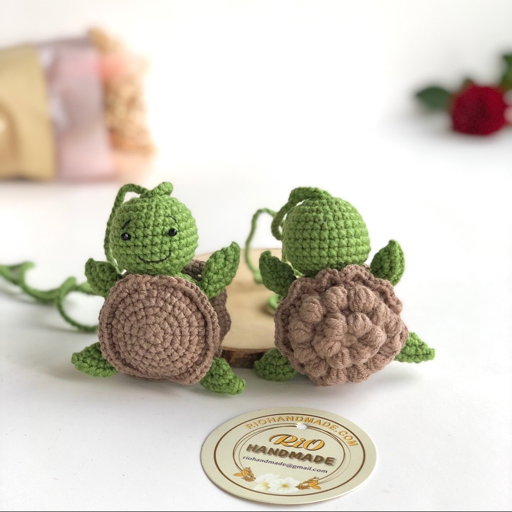 Car hanging charm crochet sea turtle